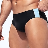abordables Vêtements de Surf pour Hommes-Homme string de bain Sous-Vêtements Slips de natation Patchwork Élastique Respirant Bas Surf Bikini Plongée Été