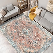 お買い得  エリアラグ-エリアラグ ヴィンテージペルシャスタイル リビングルームと寝室用 大きく耐久性のある汚れに強いフロアカーペット ソフト ノンスリップ ベッドサイドマット ホームデコ エスニックパターン クラシックデザイン