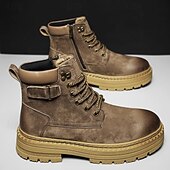 זול מגפי עבודה-מגפי הליכה בצבע חום בהיר לגברים - עמידים ונוחים, מושלמים להרפתקאות חוץ, טיולים רגליים ולבוש יומיומי