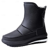 herrarnas halkfria varma vintersnökängor med dragkedja i sidan, avslappnade utomhusvattentäta ankelskor för kallt väder billiga Vinter- och snöstövlar-herrarnas halkfria varma vintersnökängor med dragkedja i sidan, avslappnade utomhusvattentäta ankelskor för kallt väder