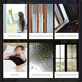 זול אומנויות, אומנות ותפירה-פס איטום עמיד בפני מזג אוויר לדלתות וחלונות, עמיד בפני אבק, מפחית רעשים, סרט בידוד פלסטיק עמיד, פס איטום לבית חוסך אנרגיה עם משטח מחוספס