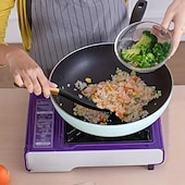 levne Kuchyňské potřeby-Multifunkční špachtle s ergonomickou dřevěnou rukojetí - odolný nepřilnavý kuchyňský nástroj na vaření, servírování, obracení palačinek, míchání polévky, míchání těsta - černá &amp;bílé možnosti