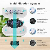 お買い得  クリーニング用品-2.2l/74オンスの猫用自動給水器、ステンレススチール、USB電源、超静音動作、窓付き、猫や小型犬に最適、家庭/オフィスの装飾に最適なモダンなメタリックデザイン