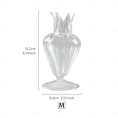 cheap Statues-Cute Flower Bud-shaped Hydroponic Vase A Transparent Glass Flower Arrangement Table Decoration Piece Suitable for Home and Store Table Art Flower Arrangements and Decorative Vases