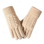 economico Guanti-Per donna 1 Paio Interi / Invernali / Guanti lavorati a maglia Streetwear / All'aperto Guanti - Semplice Dita intere / Stampato