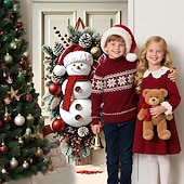 billiga Garage &amp; Dörr Banners-Jul Affischer Dörrskydd Utomhus banderoller Snögubbe Strumpbyxor söt stil 3D Fest Studentboende Tonårsrum Killar Man Cave Frat Sovrum Bakgrundsfotografering Ytterdörr Heminredning