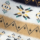 baratos suéter pulôver masculino-Homens Suéter de Natal camisolas de natal Pulôver suéter Suéter de malha Estriado Tricotar Tops regulares Tricotado losango Gola Redonda Moda Básico Férias Roupa Diária Roupa Outono Inverno Branco