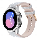 abordables Bracelets de montre Samsung-Bracelet de Montre  pour Samsung Galaxy Montre 7/6/5/4 40/44mm, Montre 5 Pro 45mm, Montre 6 Classique 43/47mm, Montre 4 Classique 42/46mm Silicone Remplacement Sangle Paillettes Mignon Réglable