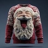 Csúnya karácsonyi pulóver Férfi Mikulás Nyomtatott Pulóver pulóver Kötöttáru Kerek nyakkivágás Alkalmi Vakáció Napi Melegen tartani Hosszú ujj Tavasz Ősz Tél Fehér / Piros Sárga Rubin olcso férfi csúnya pulóverek-Csúnya karácsonyi pulóver Férfi Mikulás Nyomtatott Pulóver pulóver Kötöttáru Kerek nyakkivágás Alkalmi Vakáció Napi Melegen tartani Hosszú ujj Tavasz Ősz Tél Fehér / Piros Sárga Rubin