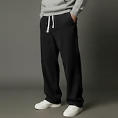 رخيصةأون ساق مستقيم-رجالي بنطلونات بنطال واسع الساق بنطلون مضلع السراويل الفضفاضة بنطال رياضي مفتوح من الأسفل رباط مرونة الخصر سهل رطوبة فتل متنفس مكتمل الطول الأماكن المفتوحة رياضة في الهواء الطلق فضفاض