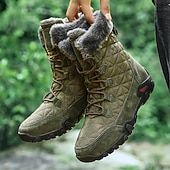 cheap Winter &amp; Snow Boots-Tan Suede Men's Winter Boots with Fur Lining – Warm and Durable Footwear for Snowy Adventures and Outdoor Holiday Activities