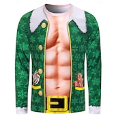 economico Magliette-Natale T-shirt Elfo Grafico Originale Divertente per Per uomo Adulti Stampa 3D  per Natale Carnevale Capodanno Feste