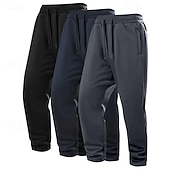 levne Přímá noha-Pánské Tepláky Fleecové kalhoty Kalhoty Tepláky s rovnými nohama Tepláky s otevřeným dnem Šňůrky Elastický pas Vícebalení Bez vzoru Odvod vlhkosti Prodyšné Délka kolen Venkovní Ležérní Denní Módn