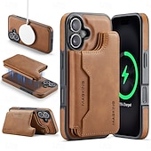 Недорогие Чехлы для iPhone-телефон Кейс для Назначение iPhone 17 i16 15 14 Pro Max Plus 13 Pro Max Кейс на заднюю панель Защита от удара Ретро ТПУ ПК Кожа PU