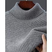 preiswerte Wollpullover für Herren-Hochwertiger Herren-Rollkragenpullover aus reiner Wolle und Kaschmir, klassischer Strickpullover, weich, warm und atmungsaktiv