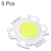 preiswerte LED-Kolbenlichter-5 Stück 10 Stück COB-LED-Lichtchipperlen, leuchtende Oberfläche 11 mm, 3/5/7/10 W, 260 mA, DIY-Energiesparlampe für Scheinwerfer, Flutlicht, Packung mit warmweißem/weißem/natürlichem Licht