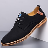 abordables Occasionnel-Homme Basket Chaussures de confort Marche Occasionnel Quotidien Soirée &amp; Fête Daim Chaud À lacets Brun foncé Noir Jaune Été Printemps