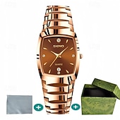 رخيصةأون ساعات كوارتز-ساعة جديدة للرجال مع حزام من الفولاذ المقاوم للصدأ عرض ليلة مع كريستالات مقاومة للخدش وقرص مقاوم للتآكل مفضلة لهدايا العيد وعيد الميلاد