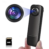 abordables Caméras IP d'intérieur-Mini caméra de police portable multifonction 1080p ultra HD, compacte et portable, idéale pour le sport &amp;enregistreur vidéo extérieur