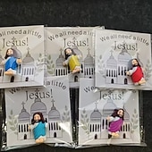 economico Pasqua-20 biglietti d'auguri tascabili con Gesù per Pasqua, inserti per biglietti d'auguri - mini figure di Gesù, scuola, religiosi, bomboniere per feste di Natale, regalo artigianale, biglietti d'auguri
