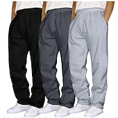 3 stuks heren joggingbroeken wijde pijpen joggingbroeken open onderkant joggingbroek trekkoord elastische taille multi-pack effen ademend volledige lengte sport outdoor casual dagelijks mode voordelige Rechtdoor Been-3 stuks heren joggingbroeken wijde pijpen joggingbroeken open onderkant joggingbroek trekkoord elastische taille multi-pack effen ademend volledige lengte sport outdoor casual dagelijks mode