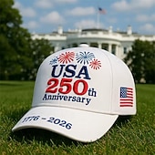 voordelige Patriottische 250 Hoeden-Voor heren Hoed ter ere van het 250-jarig jubileum van de Verenigde Staten Baseballpet Zonnehoed Trucker Hoed blauw Wit Polyesteri Afdrukken Vaderlandslievend Modieus Casual Straat Dagelijks