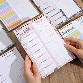 halpa Kodin tarvikkeet-ateriasuunnitteluvihko 8,5x5,8 tuumaa, 52 arkkia magneettinen, kaksoiskierteinen ateria &amp;ruokalista, seinälle kiinnitettävä ruokalistasuunnittelija päivittäiseen käyttöön &amp;viikkosuunnitelma