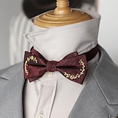 Недорогие Мужские галстуки и бабочки-Муж. Галстуки Мода Классика Современный современный Бант Флокировка С узором Свадебные прием На каждый день