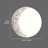 abordables Sculptures-1 pendentif décoratif en forme de cratère lunaire en résine avec un miroir de cratère lunaire au design créatif suspendu à la surface, adapté à la décoration murale dans les salons, les bureaux et les