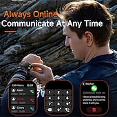 Nowy globalny smartwatch 2,01 cala, 1100 mAh, duża bateria, kompas LED, męski zegarek sportowy do użytku na świeżym powietrzu, asystent głosowy, połączenia bezprzewodowe tanie Inteligentne bransoletki-Nowy globalny smartwatch 2,01 cala, 1100 mAh, duża bateria, kompas LED, męski zegarek sportowy do użytku na świeżym powietrzu, asystent głosowy, połączenia bezprzewodowe