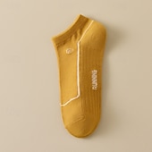 levne pánské ponožky-Pánské 5 párů Vícenásobné balení Ponožky Koşu Çorapları Ponožky pro běžné nošení Duhová Barva Slátanina Písmena Dovolená Sporty a outdoor Denní Základní Střední Jaro Podzim Módní Na běžné nošení