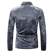 economico Magliette casual da uomo-Per uomo Maglietta Maglietta in velluto Camicia a Maniche Lunghe Manica Lunga Dolcevita Primavera Autunno Semplice Moda Designer Essenziale Classico Vacanza Streetwear Uscire Vinaccia Nero Argenteo