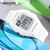 cheap Digital Watches-SANDA Gift for Women Men Digital Watch Large Dial Outdoor Sports Casual Luminous Calendar Date Waterproof Silicone Watch