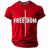 economico T-shirt Patriottici 250-4 luglio 2026 250° Giorno della Memoria Bibbia Maschile Stampa 3D Bandiera USA Collo a Giro Manica Corta T-Shirt Daily Strada