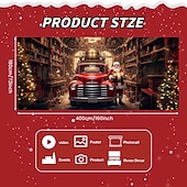 זול כיסויי דלתות מוסך חג המולד-כיסוי לדלת מוסך לחג המולד, בית סנטה קלאוס, רקע תלייה גדול, 2 מכוניות, קישוט מסיבת חג חיצוני, הדפס שטוח דו-ממדי, באנר קיר חגיגי, חצר בית, רקע סצנת חג המולד, 7*8 רגל