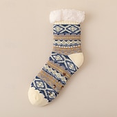 billige Hjem Tøfler-Herresokker med sklisikre tøfler, varme, koselige, lodne vintersokker for menn, myke, tykke og komfortable gavesokker til innendørsbruk