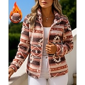 economico Giacche da corsa-Per donna Cappotto invernale Giacca con cerniera completa Giacca in pile polare Manica Lunga Top Athleisure Grafico Antivento Caldo Escursionismo Viaggio Vacanze abbigliamento sportivo Abbigliamento