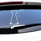 Χαμηλού Κόστους Αυτοκόλλητα Τοίχου-αυτοκόλλητο παραθύρου αυτοκινήτου γάτας και σκύλου δημιουργικό αφαιρούμενο αυτοκόλλητο με μοτίβο ζώων αστεία διακόσμηση κατοικίδιων ζώων για πίσω παράθυρο αυτοκινήτου σαλόνι διακόσμηση τοίχου σπιτιού