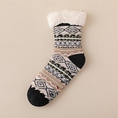 billige Hjem Tøfler-Herresokker med sklisikre tøfler, varme, koselige, lodne vintersokker for menn, myke, tykke og komfortable gavesokker til innendørsbruk