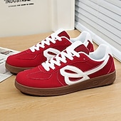 abordables Baskets-Homme Chaussures Décontractées Marche Occasionnel Daim Toile Confortable Antidérapant Respirant Mocassin Rouge Bleu Beige