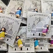 economico Pasqua-20 biglietti d'auguri tascabili con Gesù per Pasqua, inserti per biglietti d'auguri - mini figure di Gesù, scuola, religiosi, bomboniere per feste di Natale, regalo artigianale, biglietti d'auguri