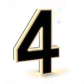 olcso Dekoratív fények-megvilágított házszámok kültérre, vízálló megvilágított címtábla, 12 V-os modern LED-es háttérvilágítású házszám otthonra, garázsba, üzletbe