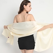 abordables Châles-châle pashmina métallique scintillant, écharpe pour soirée, robe de mariée, robe de soirée