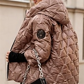 Damskie Dół kurtka puchowa Pikowana kurtka Zatrzymujący ciepło Wygodny Zamek Kieszeń Moda Codzienny Równina Ulica Dzienne zużycie Wyjściowe Zamek błyskawiczny Regularny Kaptur Regularny Długi rękaw tanie Puchowe kurtki pikowane-Damskie Dół kurtka puchowa Pikowana kurtka Zatrzymujący ciepło Wygodny Zamek Kieszeń Moda Codzienny Równina Ulica Dzienne zużycie Wyjściowe Zamek błyskawiczny Regularny Kaptur Regularny Długi rękaw