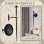 Недорогие Снижено до $30-Настенный подсвечник 1 шт. / 2 шт. большой витой подсвечник для свечей настенный металлический подсвечник для столовой, гостиной, офиса, спальни