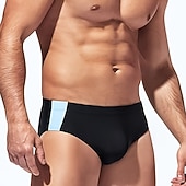 abordables Vêtements de Surf pour Hommes-Homme string de bain Sous-Vêtements Slips de natation Patchwork Élastique Respirant Bas Surf Bikini Plongée Été