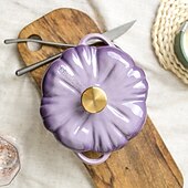 Недорогие Кухонная посуда-кастрюля из тыквы, эмалированная антипригарная тыквенная жаровня с крышкой, форма для запекания из тыквы с крышкой, тыквенная запеканка с осенним и праздничным декором, идеально подходит для