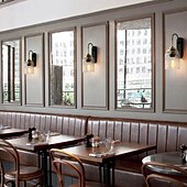 Недорогие Бра-настенный светильник в скандинавском стиле с воронкообразным узором, декоративный зеркальный светильник с подсветкой спереди