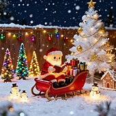 levne vnitřní vánoční osvětlení-Vánoční světla Santa Claus čtou knihu lampa Santa čtou knihu lampa roztomilá osvětlená socha Santa vintage vánoční stolní dekor vintage noční světlo pro vánoční párty domácí dekoraci