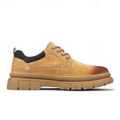 economico Scarpe Casual con Lacci-scarpe da ginnastica casual da uomo in similpelle color cuoio – design alla moda con lacci e suola in gomma resistente, perfette per l'abbigliamento casual e le uscite quotidiane